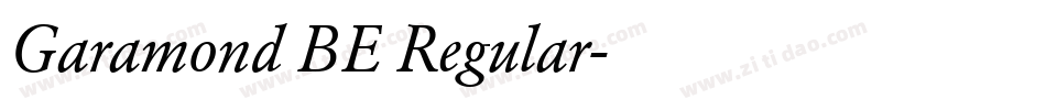 Garamond BE Regular字体转换